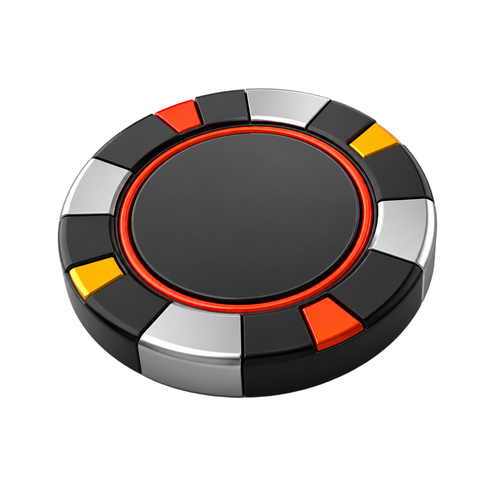 3D icon of a gaming chip